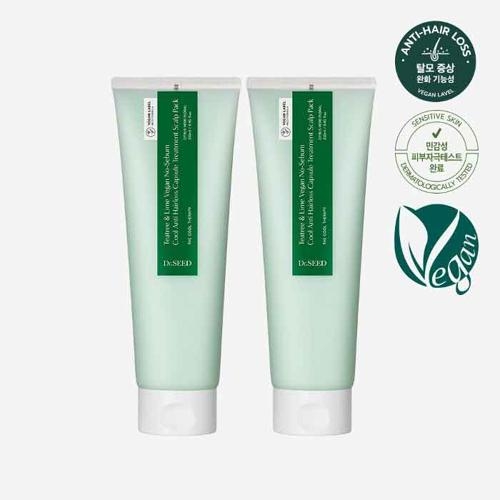 [닥터시드] 티트리앤라임 비건 지성케어 쿨 탈모 캡슐 트리트먼트 두피팩 250ml*2개  (샴푸/린스/트리트먼트)