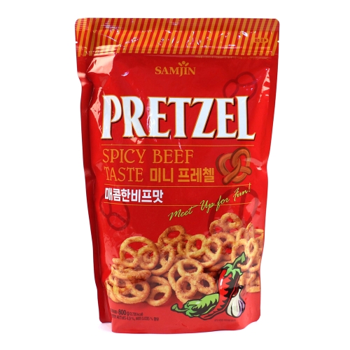 삼진씨앤에프 미니프레첼 매콤비프맛 800g  (과자/껌/스낵류)