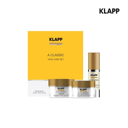 [KLAPP] 클랍 A 클래식 페이스 케어 3종세트(세럼 30ml, 크림 50ml, 아이크림 15ml, 쇼핑백)  (스킨케어세트)