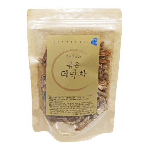 산해랑 국내산 볶은 더덕차 50g  (차/티백/코코아)