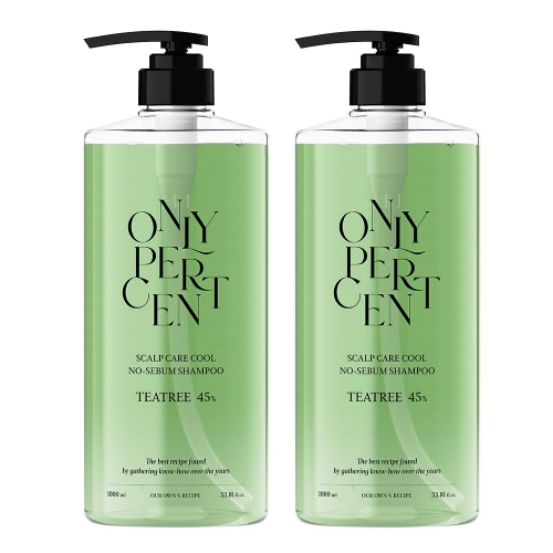 [온리퍼센트] 티트리 45 쿨 지성 샴푸 1000ml*2개  (샴푸/린스/트리트먼트)