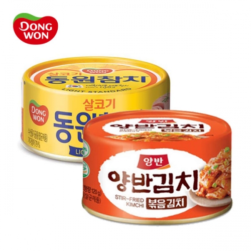행사★[동원] 라이트 스탠다드 참치 85g×10캔+양반 캔 볶음김치 160g×2캔  (통조림/캔/햄/잼)