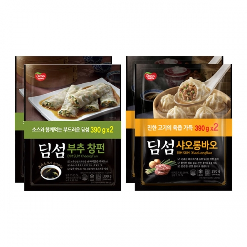 [동원] 딤섬 부추창펀 390G×4봉 + 딤섬 샤오롱바오 390G×4봉  (만두/국수/스파케티/냉면)