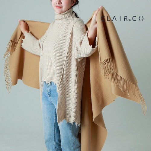CLAIR&CO 오버핏 어깨 숄 가디건 9종 케이프 망토 오버핏 무릎담요 머플러 여성 목도리 빅사이즈  (스카프/머플러/숄)