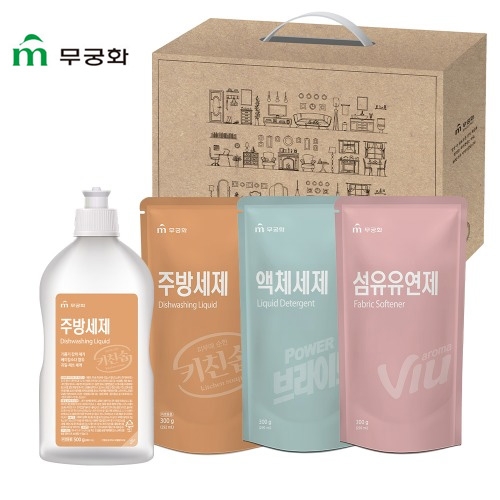 [무궁화] 복합세제 4종 B형 선물세트 (주방세제,세탁세제)  (주방세제)