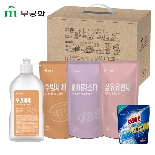 [무궁화] 복합세제 5종 A형 선물세트 (주방세제,베이킹소다,세탁세제)  (주방세제)