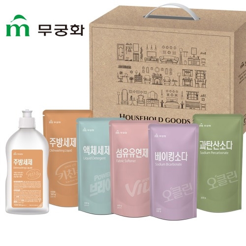 [무궁화] 복합세제 6종 선물세트 (주방세제,베이킹소다,세탁세제)  (주방세제)