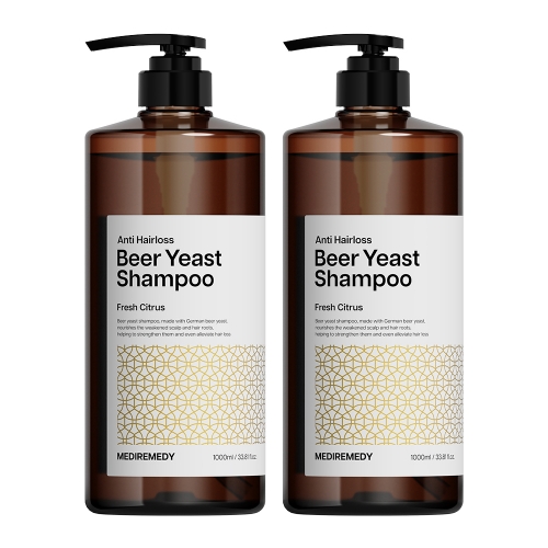 [메디레머디] 맥주효모 탈모 샴푸 1000ml*2개  (샴푸/린스/트리트먼트)