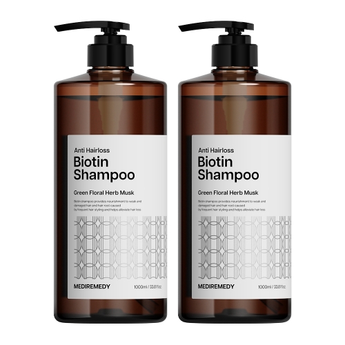 [메디레머디] 비오틴 탈모 샴푸 1000ml*2개  (샴푸/린스/트리트먼트)