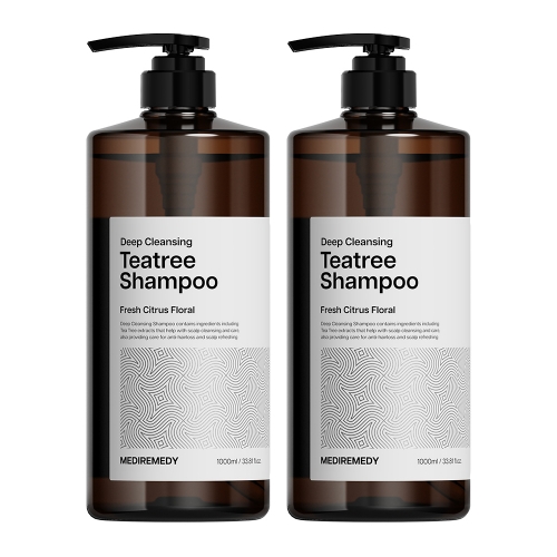 [메디레머디] 티트리 딥클렌징 지성 탈모 샴푸 1000ml*2개  (샴푸/린스/트리트먼트)