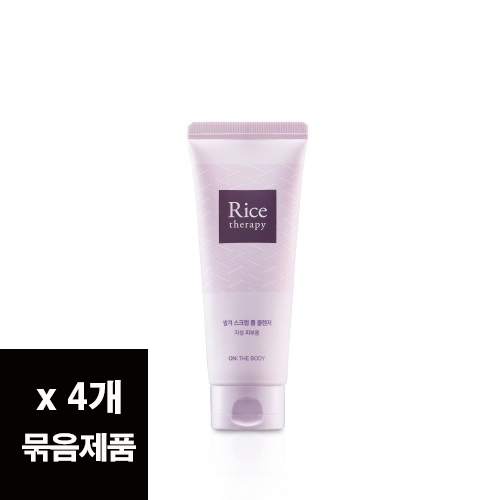 온더바디 라이스테라피 쌀겨 스크럼 폼 150g X 4개  (클렌징/필링)