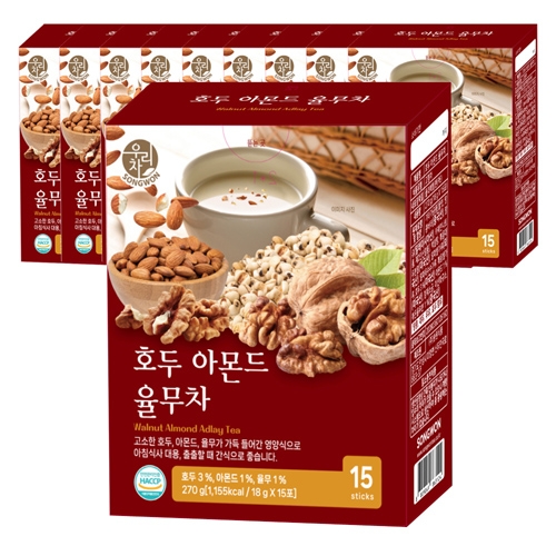 [송원] 우리차 호두 아몬드 율무차 15T x 10개  (차/티백/코코아)