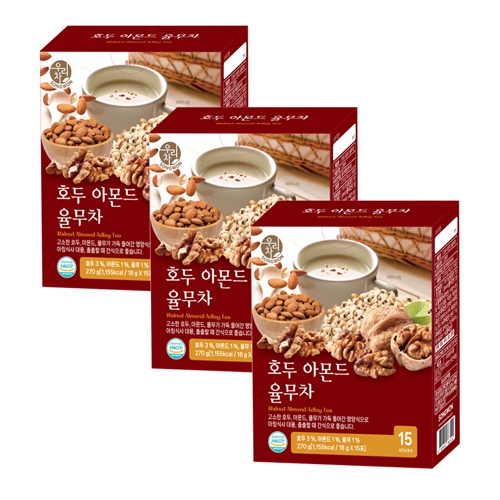 [송원] 우리차 호두 아몬드 율무차 15T x 3개  (차/티백/코코아)