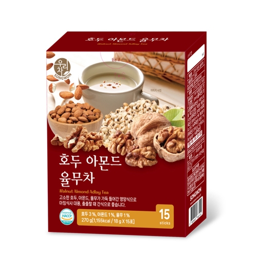 [송원] 우리차 호두 아몬드 율무차 15T x 1개  (차/티백/코코아)