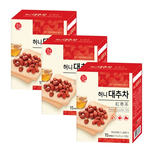 [송원] 우리차 허니 대추차 15T x 3개  (차/티백/코코아)