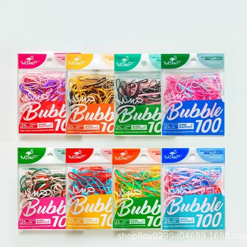 ABM헤어고무줄 봉지 100PCS(색상랜덤)  (헤어소품/브러쉬)