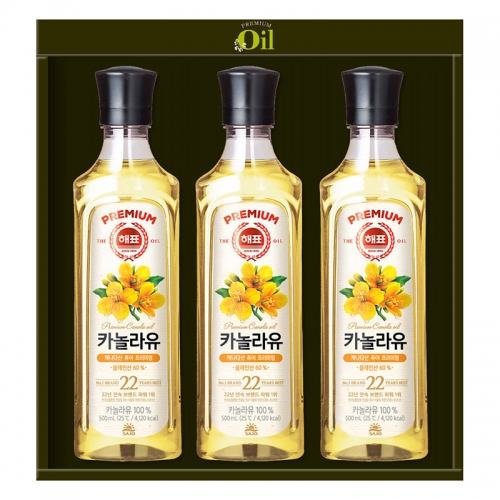 [사조해표] 카놀라유 3입 (상하판 케이스)  (식용유/참기름/오일류/시럽)
