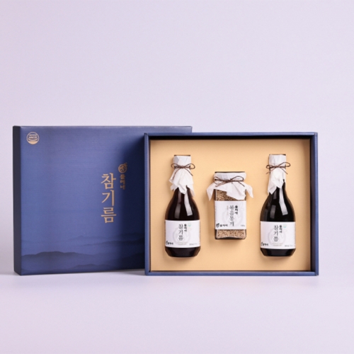 [들메내] 1호 (국산)-참기름 300ml 2병+볶음통깨 130g  (식용유/참기름/오일류/시럽)