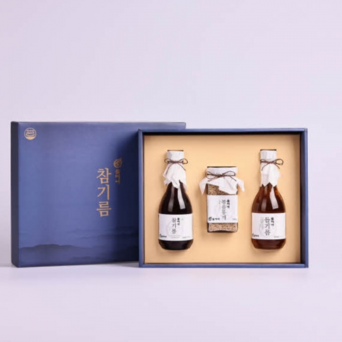 [들메내] 2호 (국산)-참기름 300ml+들기름 300ml+볶음통깨 130g  (식용유/참기름/오일류/시럽)