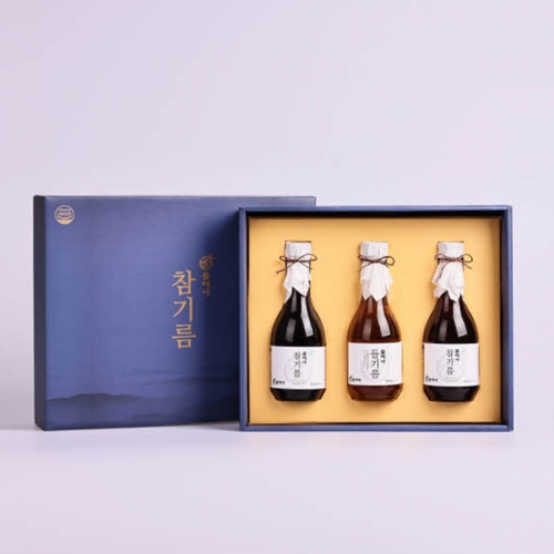 [들메내] 3호 (국산)-참기름 300ml 2병+들기름 300ml  (식용유/참기름/오일류/시럽)