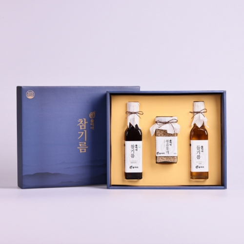 [들메내] 5호 (국산)-참기름 250ml+들기름 250ml+볶음통깨 130g  (식용유/참기름/오일류/시럽)