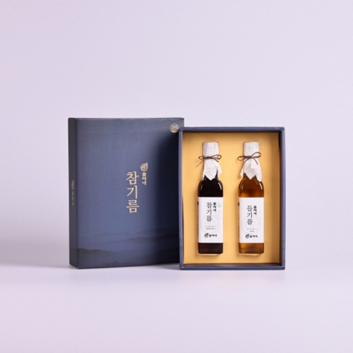 [들메내] 8호 (국산)-참기름 250ml 1병+들기름 250ml 1병  (식용유/참기름/오일류/시럽)