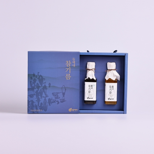 [들메내] 17호 (국산)-참기름 150ml 1병+들기름 150ml 1병  (식용유/참기름/오일류/시럽)