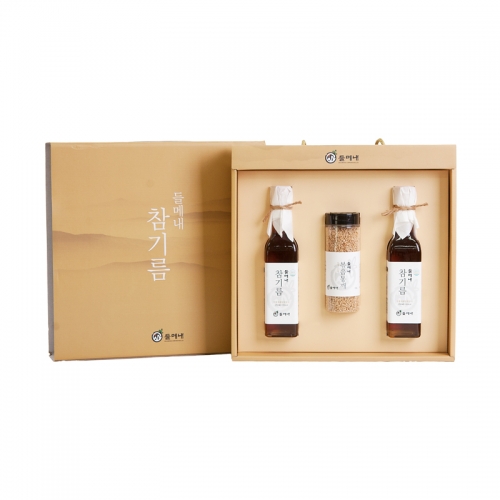 [들메내] 행복가득 1호 (중국산)-참기름 250ml 2병+볶음통깨 130g  (식용유/참기름/오일류/시럽)