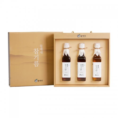 [들메내] 행복가득 3호 (중국산)-참기름 250ml 2병+들기름 250ml  (식용유/참기름/오일류/시럽)