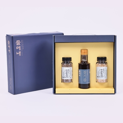 [들메내] 결들분 1호 (수입산)-참기름 180ml 1병+볶음통깨 75g 1병(PET)+볶음들깨 75g 1병  (식용유/참기름/오일류/시럽)