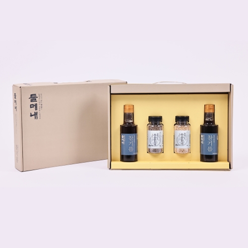 [들메내] 결들분 5호 (수입산)-참기름 180ml 2병+볶음통깨 75g 1병+볶음들깨 75g 1병  (식용유/참기름/오일류/시럽)