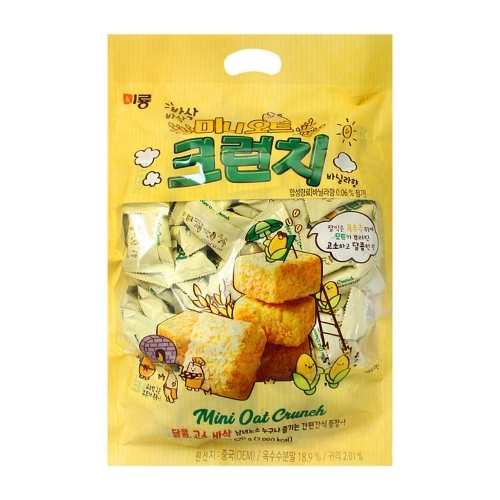 [좋은세상] 미룡 미니오트크런치 바닐라향 520g  (과자/껌/스낵류)