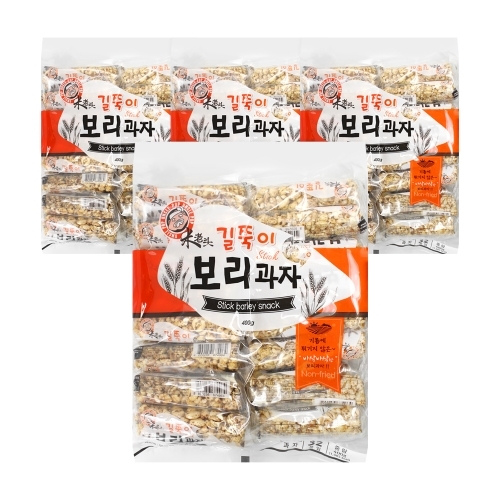 [좋은세상] 엉클팝 길쭉이보리과자 400g (32개입)*4봉  (과자/껌/스낵류)