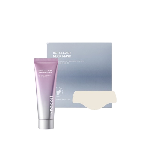 아로셀 보툴케어 넥 마스크 5매입+슈퍼 콜라겐 랩핑 마스크 80ml  (마사지/마스크/팩)