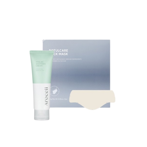 아로셀 보툴케어 넥 마스크 5매입+히알 B5 수딩 크림 80ml  (마사지/마스크/팩)