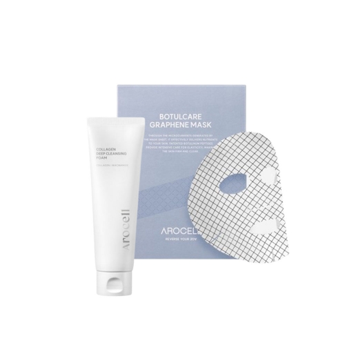 아로셀 보툴케어 그래핀 마스크 5매입+콜라겐 딥 클렌징 폼 120ml  (마사지/마스크/팩)