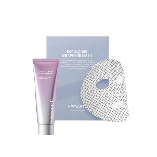 아로셀 보툴케어 그래핀 마스크 5매입+슈퍼 콜라겐 랩핑 마스크 80ml  (마사지/마스크/팩)