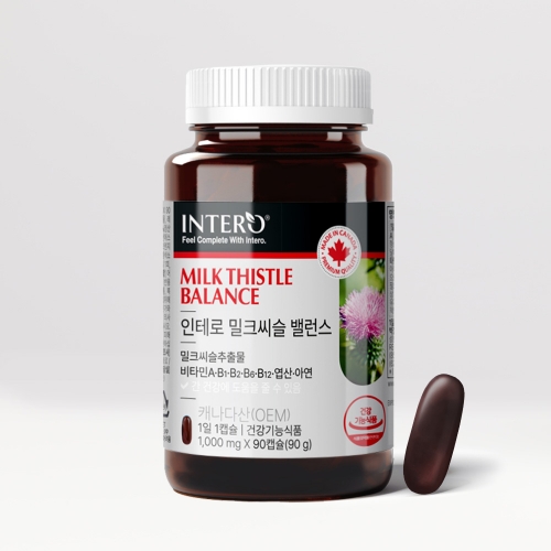 [인테로] 밀크씨슬 실리마린 간건강 간영양제 1000mg x 90캡슐 (3개월분)  (기타 건강식품)
