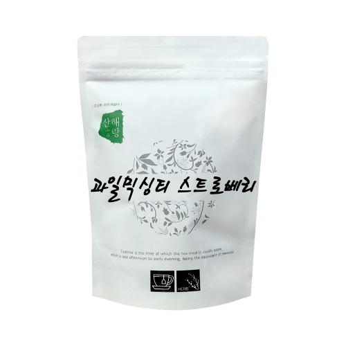 산해랑 과일믹싱 스트로베리차 100g  (차/티백/코코아)