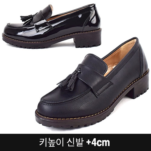 [DS-H학생화하굽] 여성구두  여성통굽구두 사계절구두 로우굽 태슬로퍼 학생화슈즈  (펌프스/힐)