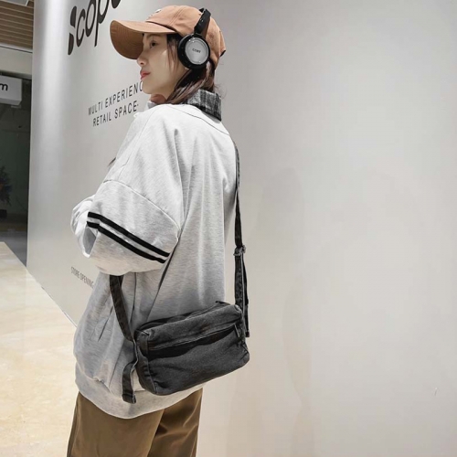 레네 여성 대학생 데님 워싱 캐주얼 크로스백 가방 L92455  (크로스백)