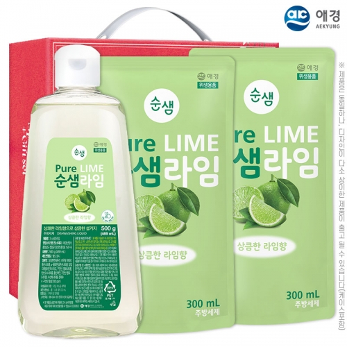 애경 순샘라임500용기 순샘300리필2P(3종)  (주방세제)