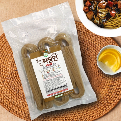 [면발명가] 국내산 현미 짜장면(면발) 500g(3~4인분)x2팩  (만두/국수/스파케티/냉면)