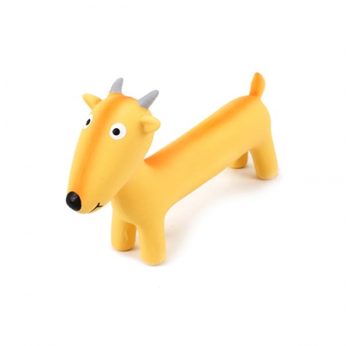 패리스독 쭉쭉이 애니멀 라텍스토이 옐로우 20x12cm  (장난감)