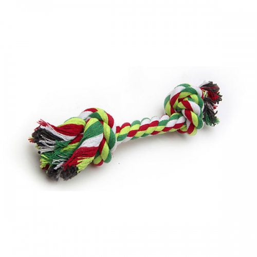 펫모닝독 120 실타래 4색 뼈다귀 로프토이 22cm  (장난감)