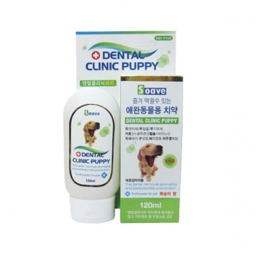 쏘아베 덴탈크리닉 강아지 먹는치약 퍼피 복숭아향 120ml  (목욕용품/미용용품)