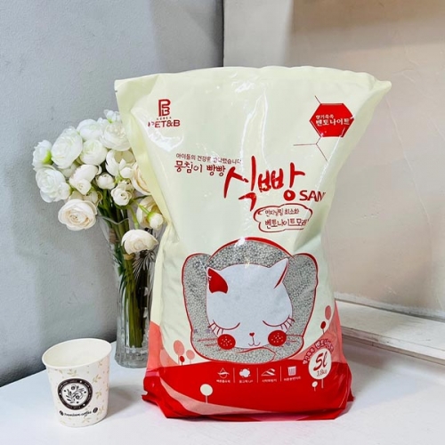 식빵샌드 벤토나이트 모래 5L 3.8kg 향기쏙쏙  (고양이모래/화장실)