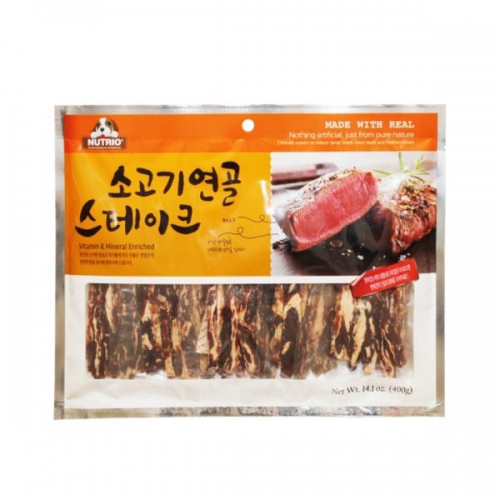 뉴트리오 소고기연골 스테이크 400g  (애견간식)