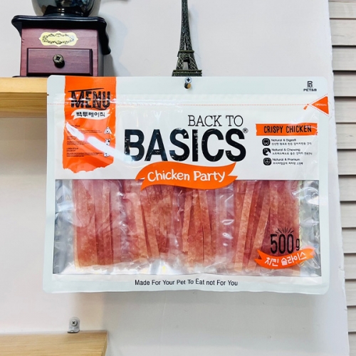 백투베이직 강아지 간식 치킨 슬라이스 500g  (애견간식)