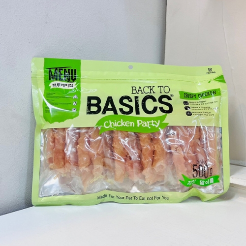 백투베이직 강아지 간식 치킨 말이롤 500g  (애견간식)